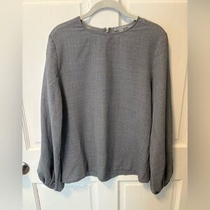 COS wool blend gray lightweight woven minimalist blouse shirt top women’s 38 6 s